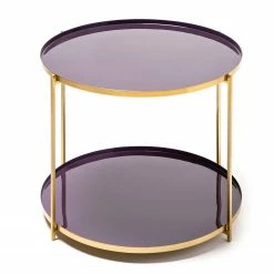 Kayoom Bout de canapé Tessa II - Fer - Aubergine