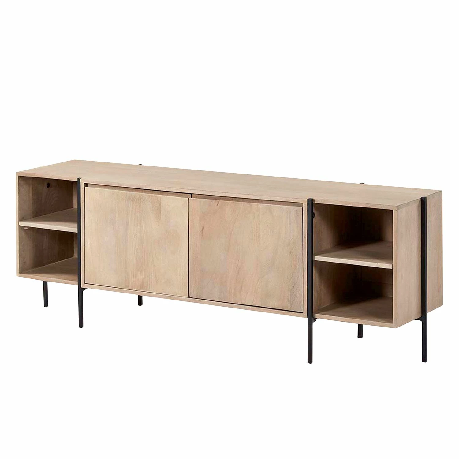 Norrwood Meuble TV Longavi - Manguier massif / Métal - Manguier / Noir 4 Norrwood Meuble TV Longavi - Manguier massif / Métal - Manguier / Noir – Image 2