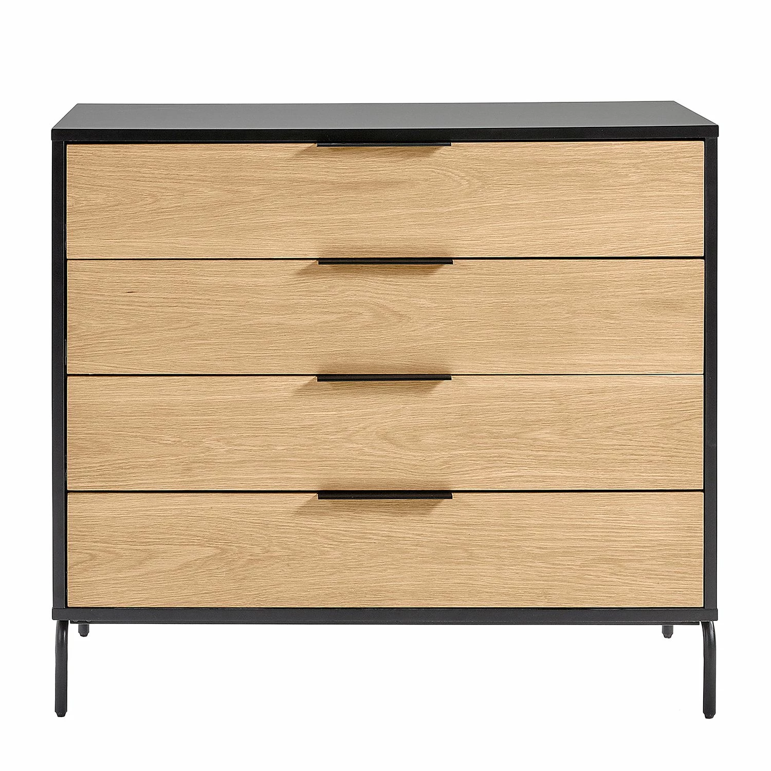 Norrwood Commode Ceduna - Chêne / Noir mat 4 Norrwood Commode Ceduna - Chêne / Noir mat – Image 2