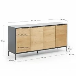 Norrwood Buffet Ceduna - Chêne / Noir mat 15 Norrwood Buffet Ceduna - Chêne / Noir mat -loftscape Boutique 1000166592 190319 10113400070 GALLERYIMAGES P000000001000166592