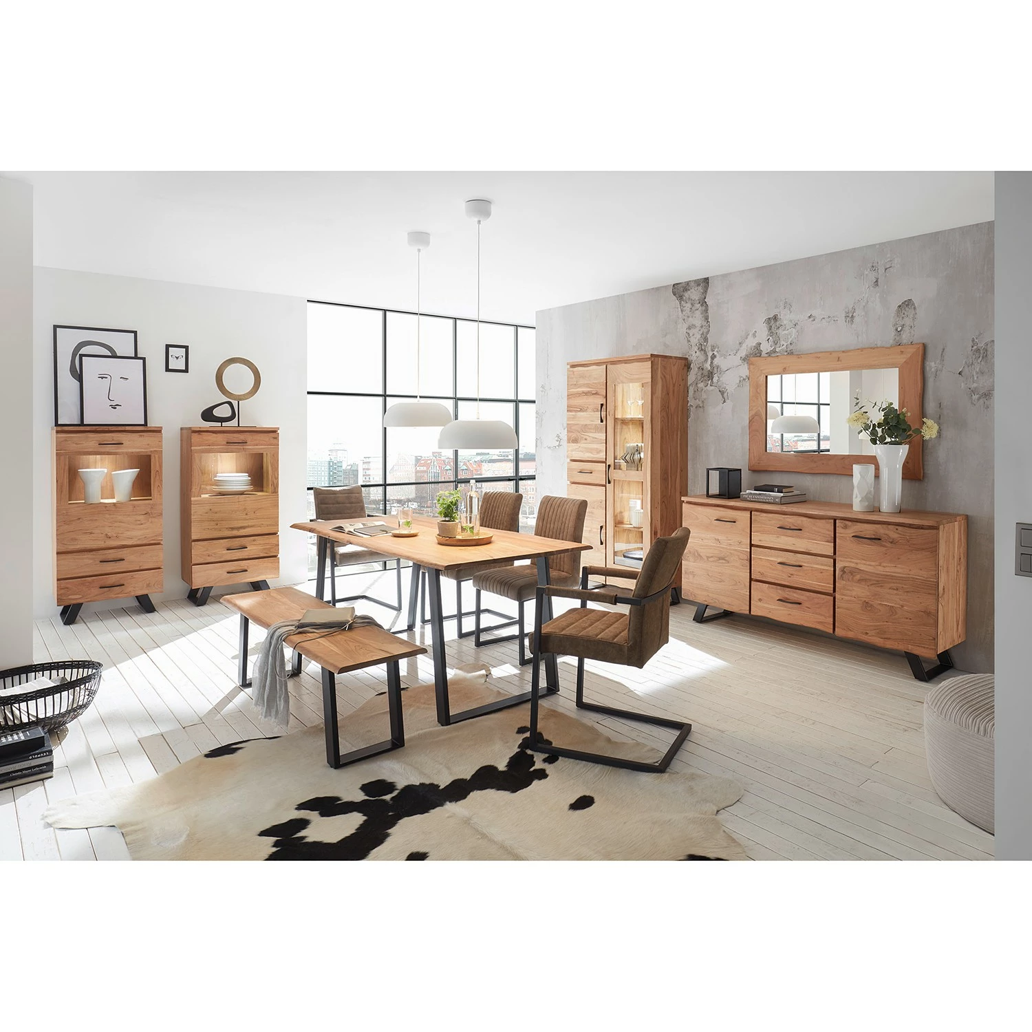 Ars Natura Buffet Vardo - Acacia massif / Métal - Acacia / Noir 7 Ars Natura Buffet Vardo - Acacia massif / Métal - Acacia / Noir – Image 5