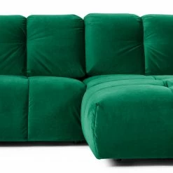 Jack & Alice Canapé d’angle Malter - Velours - Vert vieilli - Méridienne courte à droite (vue de face) -loftscape Boutique 1000166795 190325 18170500021 GALLERYIMAGES P000000001000166795