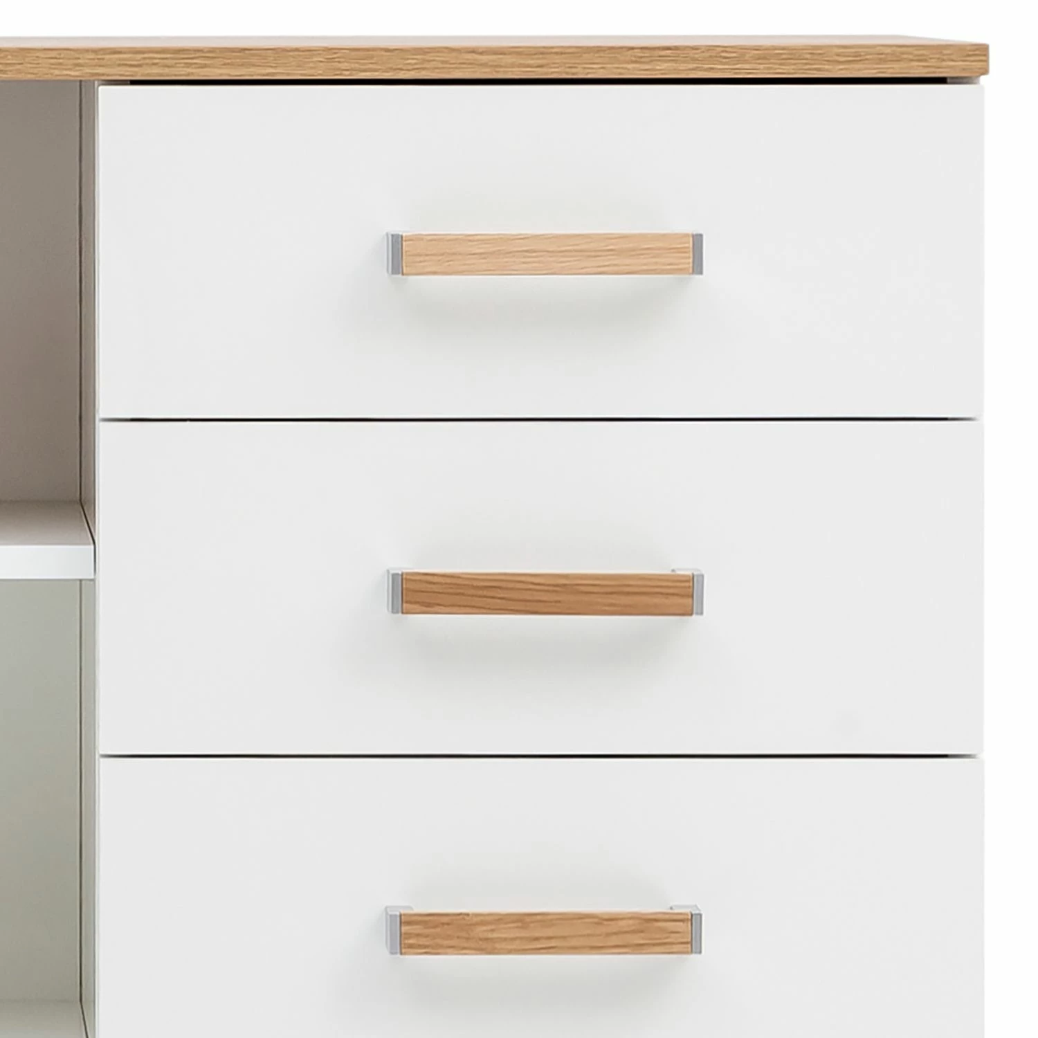 Schildmeyer Commode Padua - Blanc / Chêne 6 Schildmeyer Commode Padua - Blanc / Chêne – Image 4