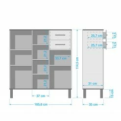 Schildmeyer Commode Padua - Blanc / Chêne 17 Schildmeyer Commode Padua - Blanc / Chêne -loftscape Boutique 1000166816 191023 08592400059 SKETCH DETAILS P000000001000166816 sketch