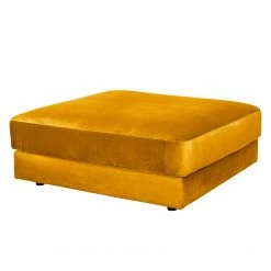 Jack & Alice Repose-pieds Oakey I - Velours - Jaune moutarde