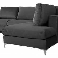 Jack & Alice Canapé d’angle Baitz I - Tissu - Velours Krysia: Anthracite - Méridienne longue à droite (vue de face) 50 Jack & Alice Canapé d’angle Baitz I - Tissu - Velours Krysia: Anthracite - Méridienne longue à droite (vue de face) -loftscape Boutique 1000166860 210415 08073700012 DETAILS P000000001000166860