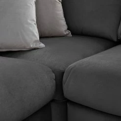 Jack & Alice Canapé d’angle Baitz I - Tissu - Velours Krysia: Anthracite - Méridienne longue à droite (vue de face) 39 Jack & Alice Canapé d’angle Baitz I - Tissu - Velours Krysia: Anthracite - Méridienne longue à droite (vue de face) -loftscape Boutique 1000166860 210420 12223200007 DETAILS P000000001000166860