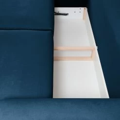 Jack & Alice Canapé convertible Baitz I - Velours - Bleu pétrole -loftscape Boutique 1000166865 190502 13144600250 GALLERYIMAGES P000000001000166865