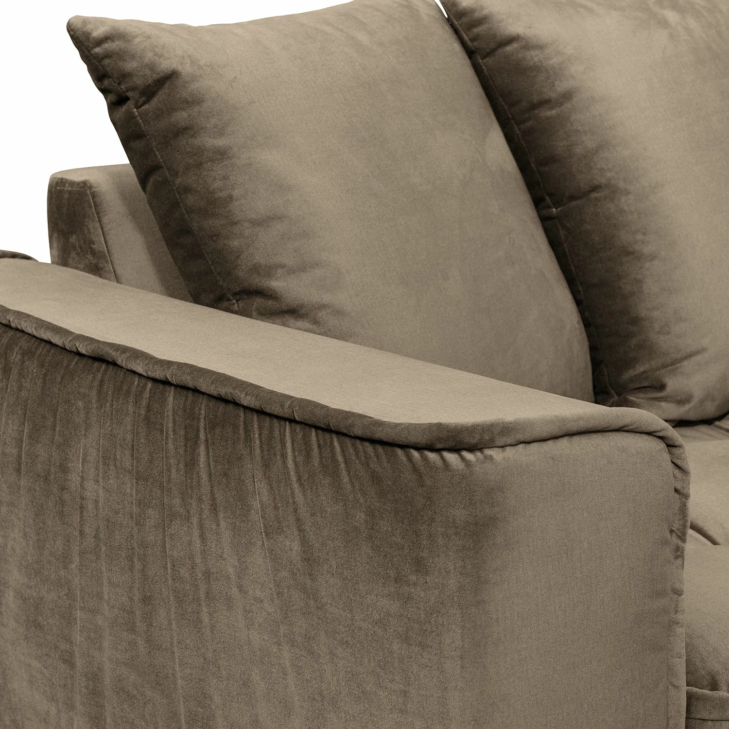 Jack & Alice Canapé d’angle Polich - Velours - Marron - Méridienne longue à droite (vue de face) 9 Jack & Alice Canapé d’angle Polich - Velours - Marron - Méridienne longue à droite (vue de face) – Image 7