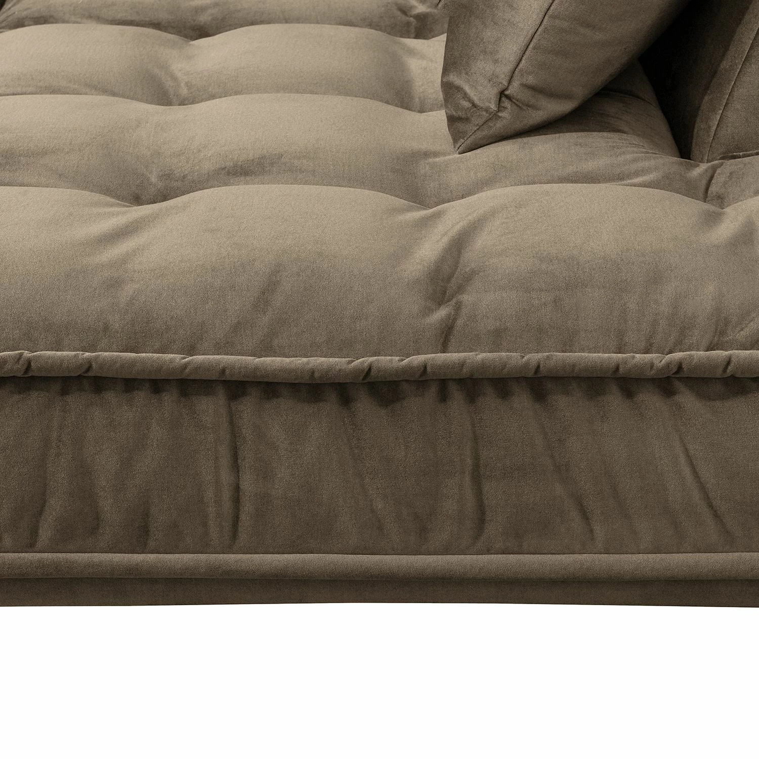 Jack & Alice Canapé d’angle Polich - Velours - Marron - Méridienne longue à droite (vue de face) 11 Jack & Alice Canapé d’angle Polich - Velours - Marron - Méridienne longue à droite (vue de face) – Image 9