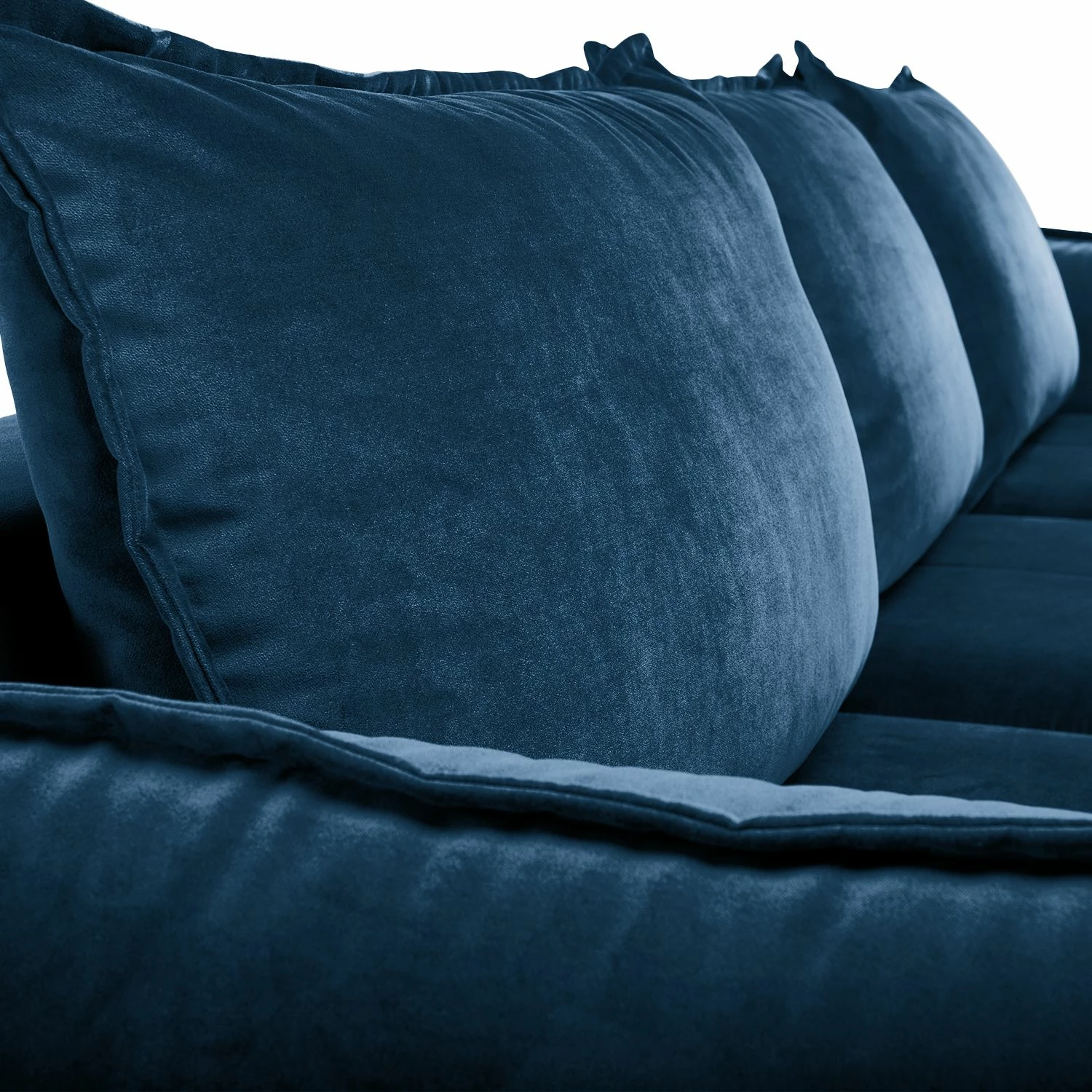 Fredriks Canapé d’angle Dolgen - Velours - Bleu pétrole 10 Fredriks Canapé d’angle Dolgen - Velours - Bleu pétrole – Image 8