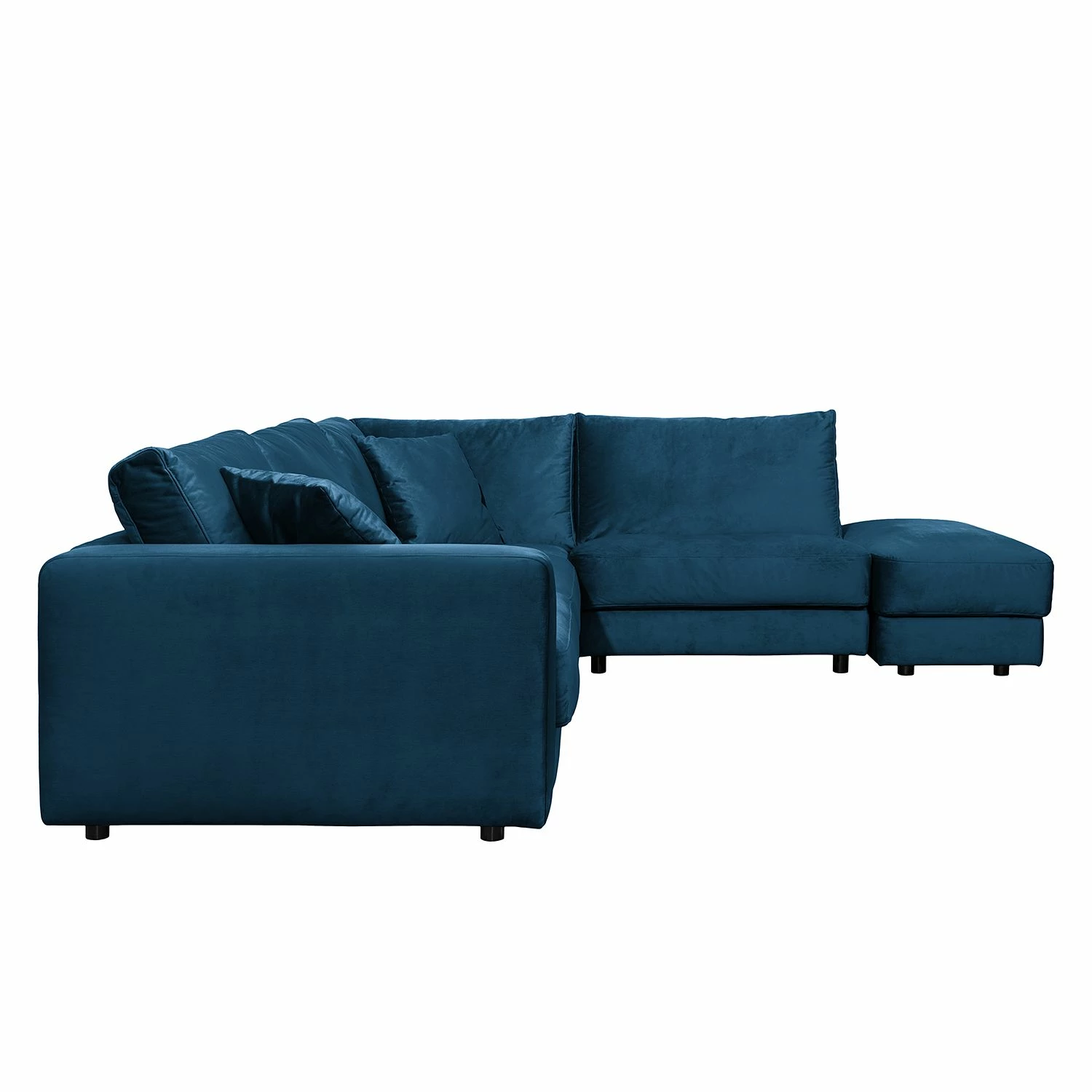 Jack & Alice Canapé d’angle Oakey I - Velours - Bleu foncé - Angle à droite (vu de face) 11 Jack & Alice Canapé d’angle Oakey I - Velours - Bleu foncé - Angle à droite (vu de face) – Image 9