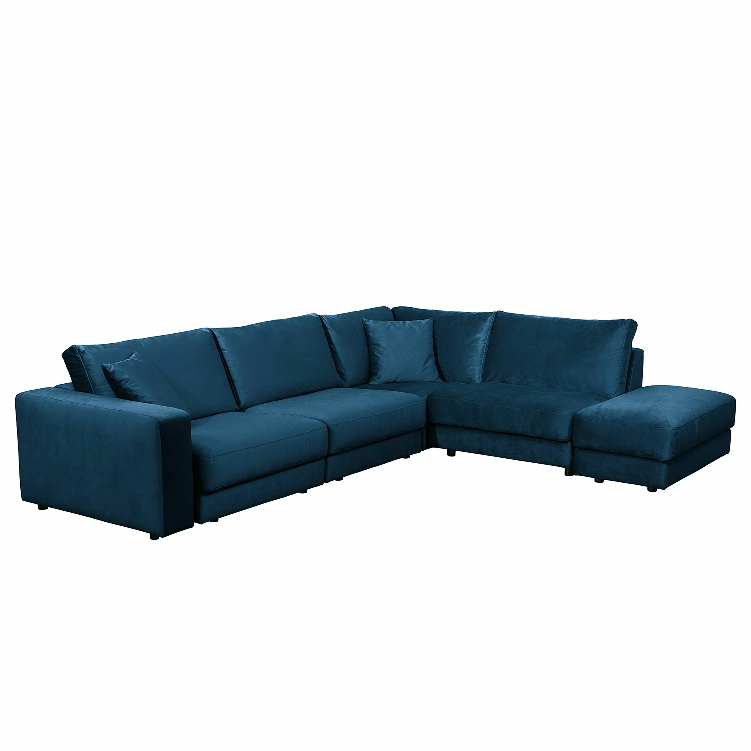 Jack & Alice Canapé d’angle Oakey I - Velours - Bleu foncé - Angle à droite (vu de face) 13 Jack & Alice Canapé d’angle Oakey I - Velours - Bleu foncé - Angle à droite (vu de face) – Image 11