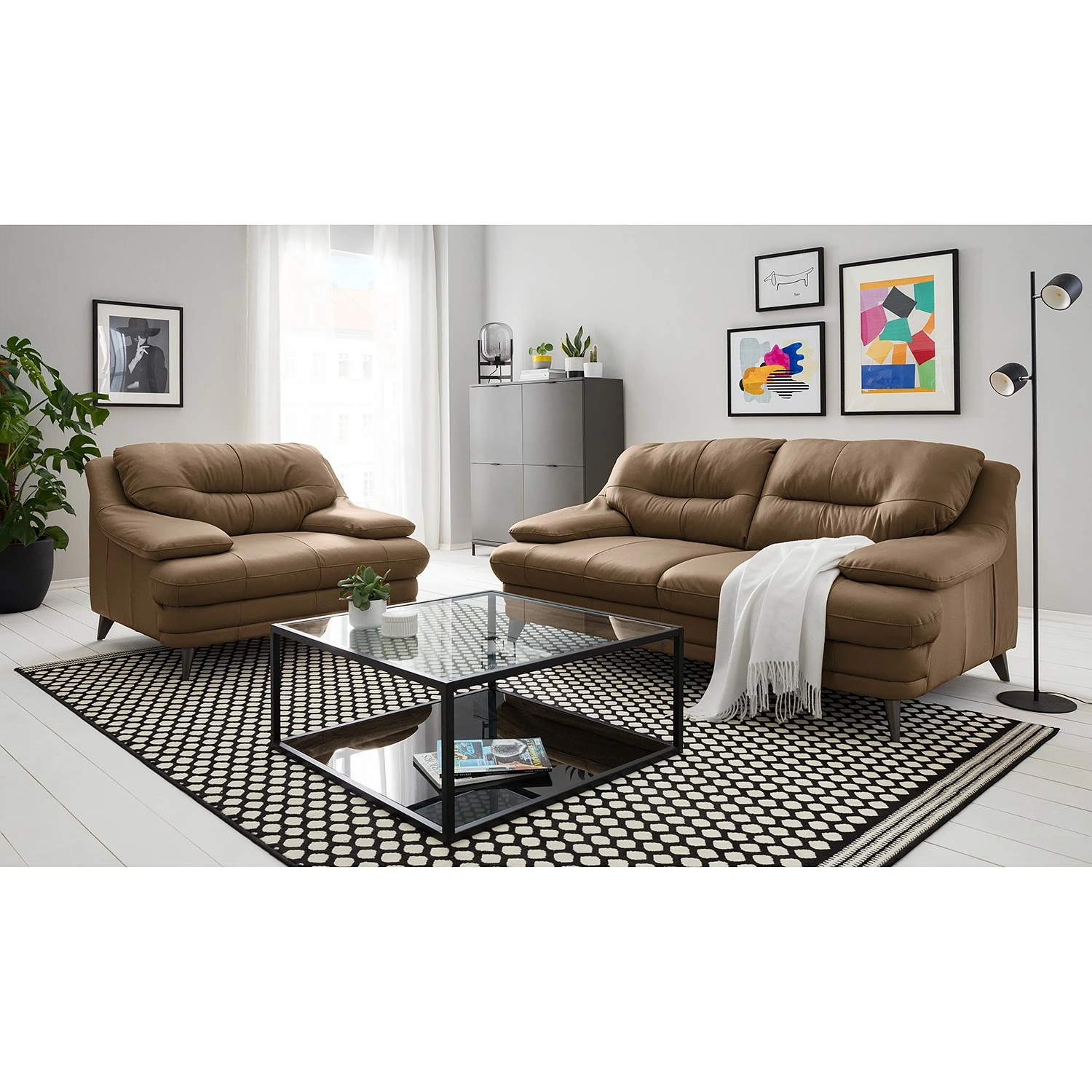 Fredriks Canapé Lutz II (2 places) - Cuir véritable - Cubanite 5 Fredriks Canapé Lutz II (2 places) - Cuir véritable - Cubanite – Image 3