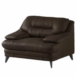 Fredriks Fauteuil Lutz II - Cuir véritable - Marron foncé