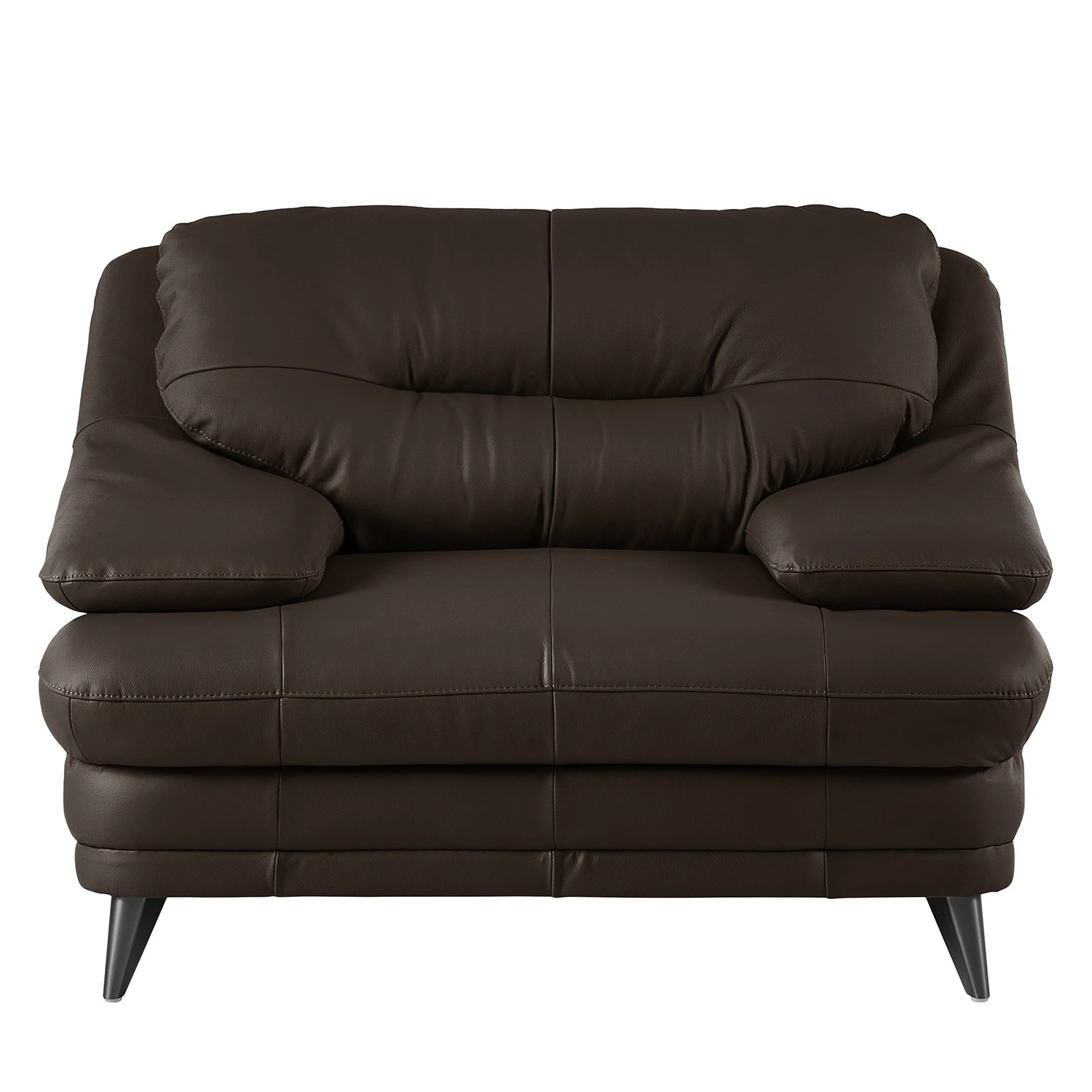 Fredriks Fauteuil Lutz II - Cuir véritable - Marron foncé 6 Fredriks Fauteuil Lutz II - Cuir véritable - Marron foncé – Image 4