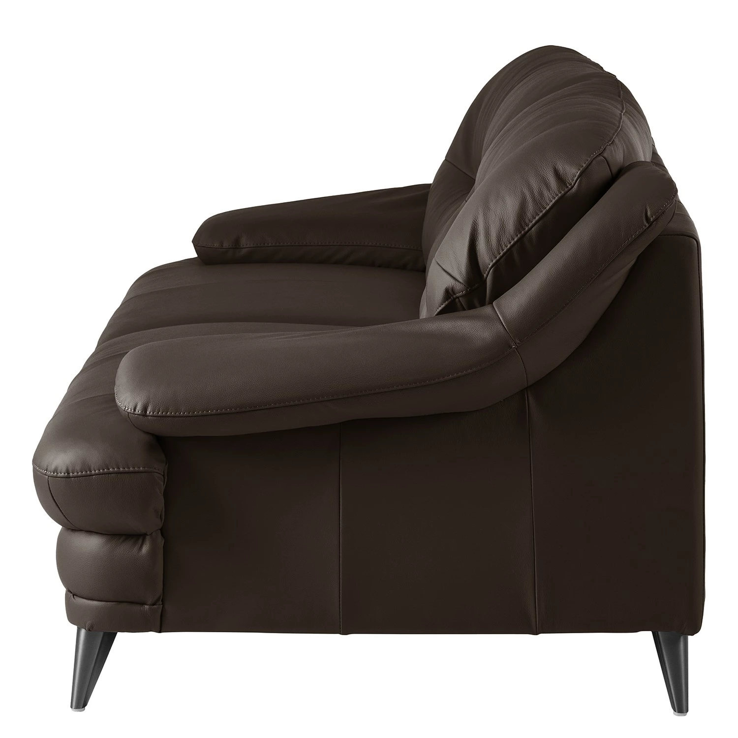 Fredriks Canapé Lutz II (3 places) - Cuir véritable - Marron foncé 7 Fredriks Canapé Lutz II (3 places) - Cuir véritable - Marron foncé – Image 5