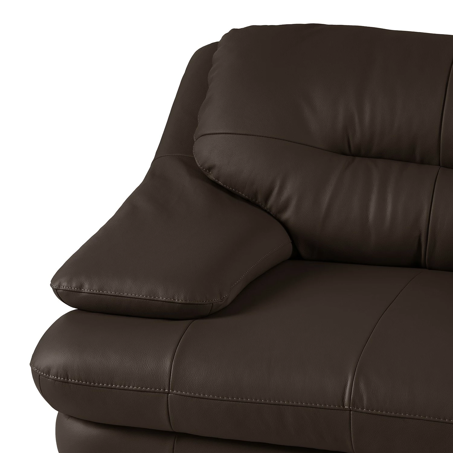 Fredriks Canapé Lutz II (3 places) - Cuir véritable - Marron foncé 9 Fredriks Canapé Lutz II (3 places) - Cuir véritable - Marron foncé – Image 7