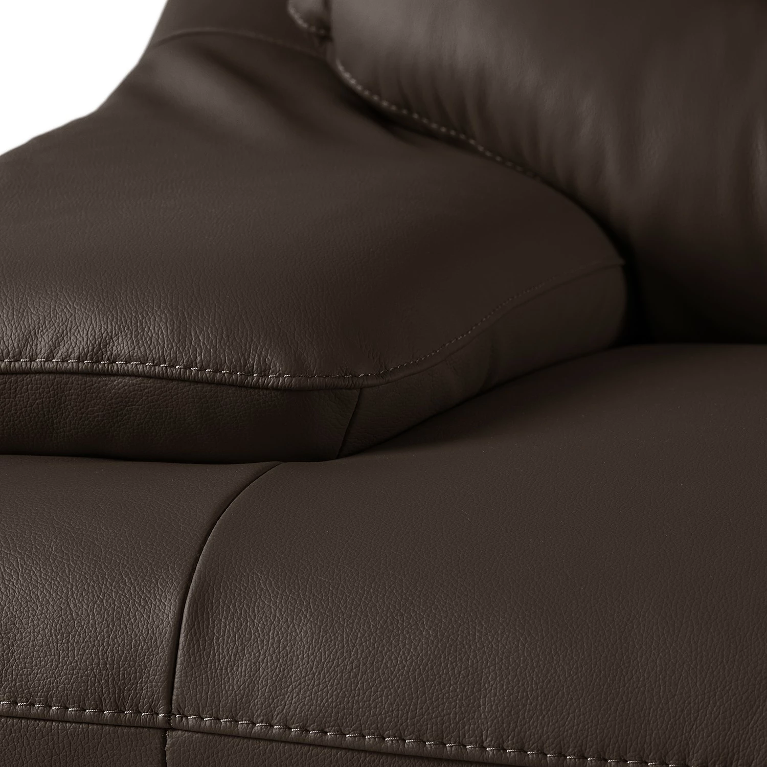 Fredriks Canapé Lutz II (3 places) - Cuir véritable - Marron foncé 10 Fredriks Canapé Lutz II (3 places) - Cuir véritable - Marron foncé – Image 8