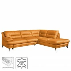 Fredriks Canapé d’angle Lutz II - Cuir véritable - Marron doré - Méridienne longue à droite (vue de face) -loftscape Boutique 1000167408 190402 16530000091 ICON GALLERYIMAGES P000000001000167408 icon seal