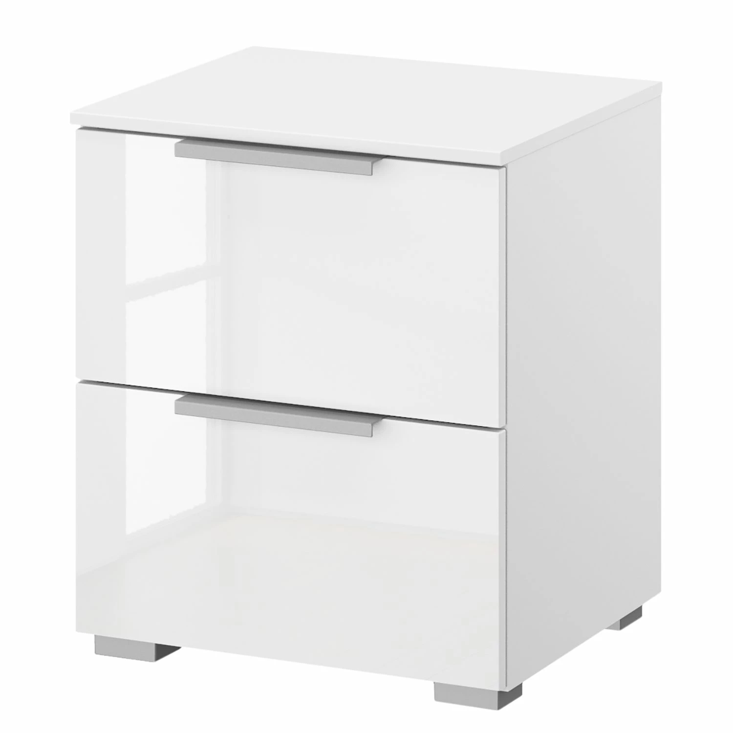 Table de chevet SKØP x2 - Blanc brillant / Blanc alpin - Largeur : 40 cm - Aluminium 1 Table de chevet SKØP x2 - Blanc brillant / Blanc alpin - Largeur : 40 cm - Aluminium