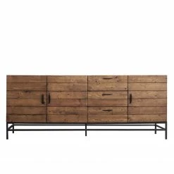 Ars manufacti Buffet Grasby II - Pin recyclé / Métal - Pin foncé / Noir -loftscape Boutique 1000168548 191108 18580600002 DETAILS P000000001000168548