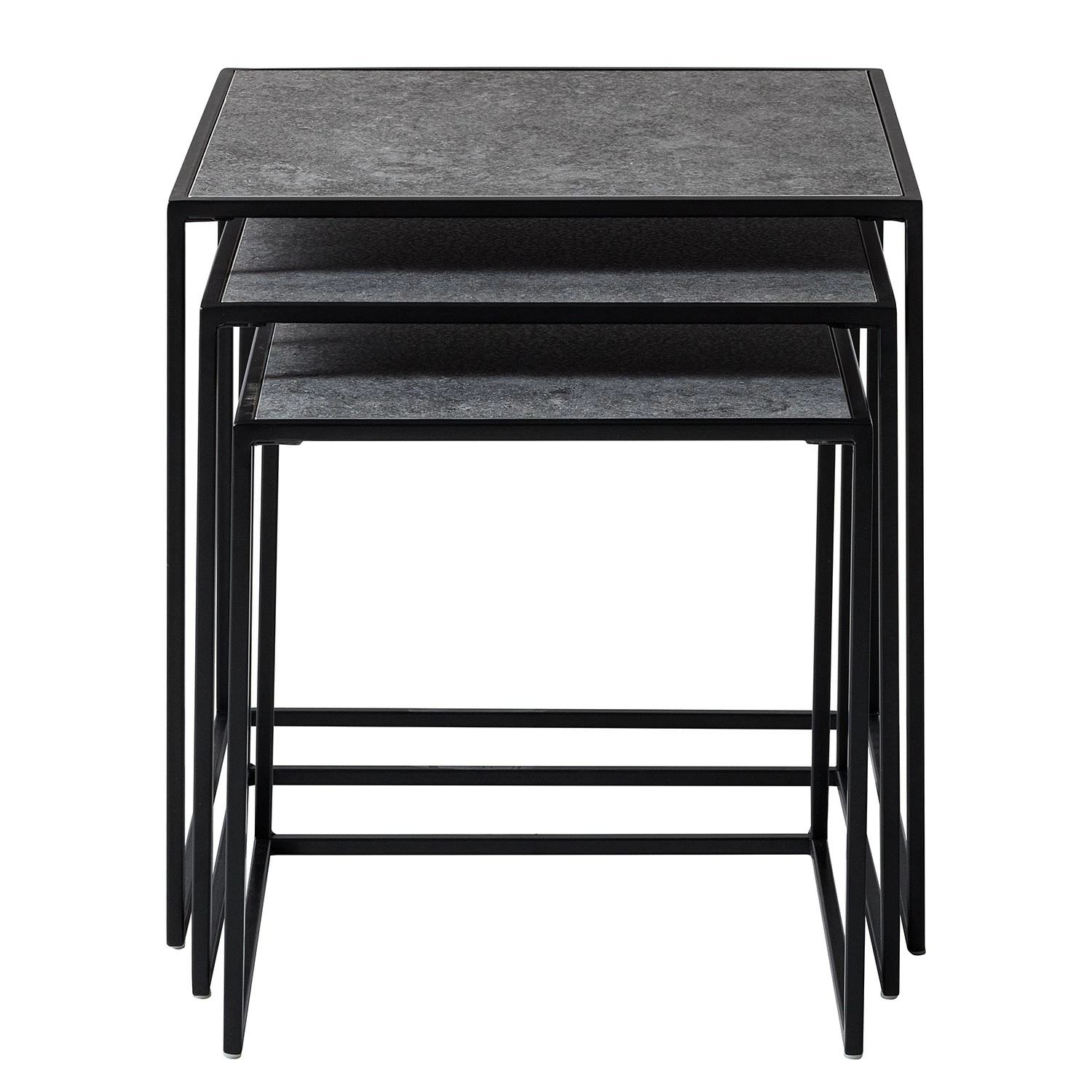 Fredriks Table basse Vines (3 éléments) - Métal - Gris fumé / Noir 7 Fredriks Table basse Vines (3 éléments) - Métal - Gris fumé / Noir – Image 5