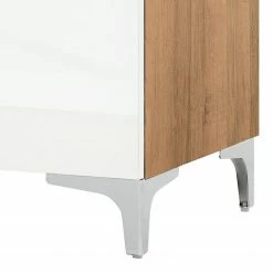 Maja Möbel Meuble TV Shino I - Verre blanc / Imitation chêne de Riviera -loftscape Boutique 1000170604 190418 12393200045 GALLERYIMAGES P000000001000170604