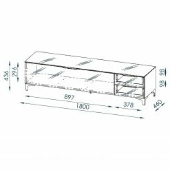 Maja Möbel Meuble TV Shino IV - Verre blanc / Blanc -loftscape Boutique 1000170614 190418 12393500088 GALLERYIMAGES P000000001000170614