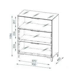 Maja Möbel Commode Shino I - Verre noir / Imitation chêne de Riviera - Hauteur : 109 cm 10 Maja Möbel Commode Shino I - Verre noir / Imitation chêne de Riviera - Hauteur : 109 cm -loftscape Boutique 1000170633 190418 12394000154 GALLERYIMAGES P000000001000170633
