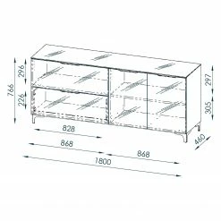 Maja Möbel Buffet Shino II - Verre noir / Noir 10 Maja Möbel Buffet Shino II - Verre noir / Noir -loftscape Boutique 1000170638 190418 12394100174 GALLERYIMAGES P000000001000170638