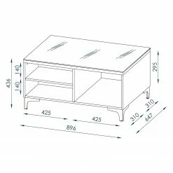 Maja Möbel Table basse Shino - Verre blanc / Blanc -loftscape Boutique 1000170649 190418 12394500222 GALLERYIMAGES P000000001000170649