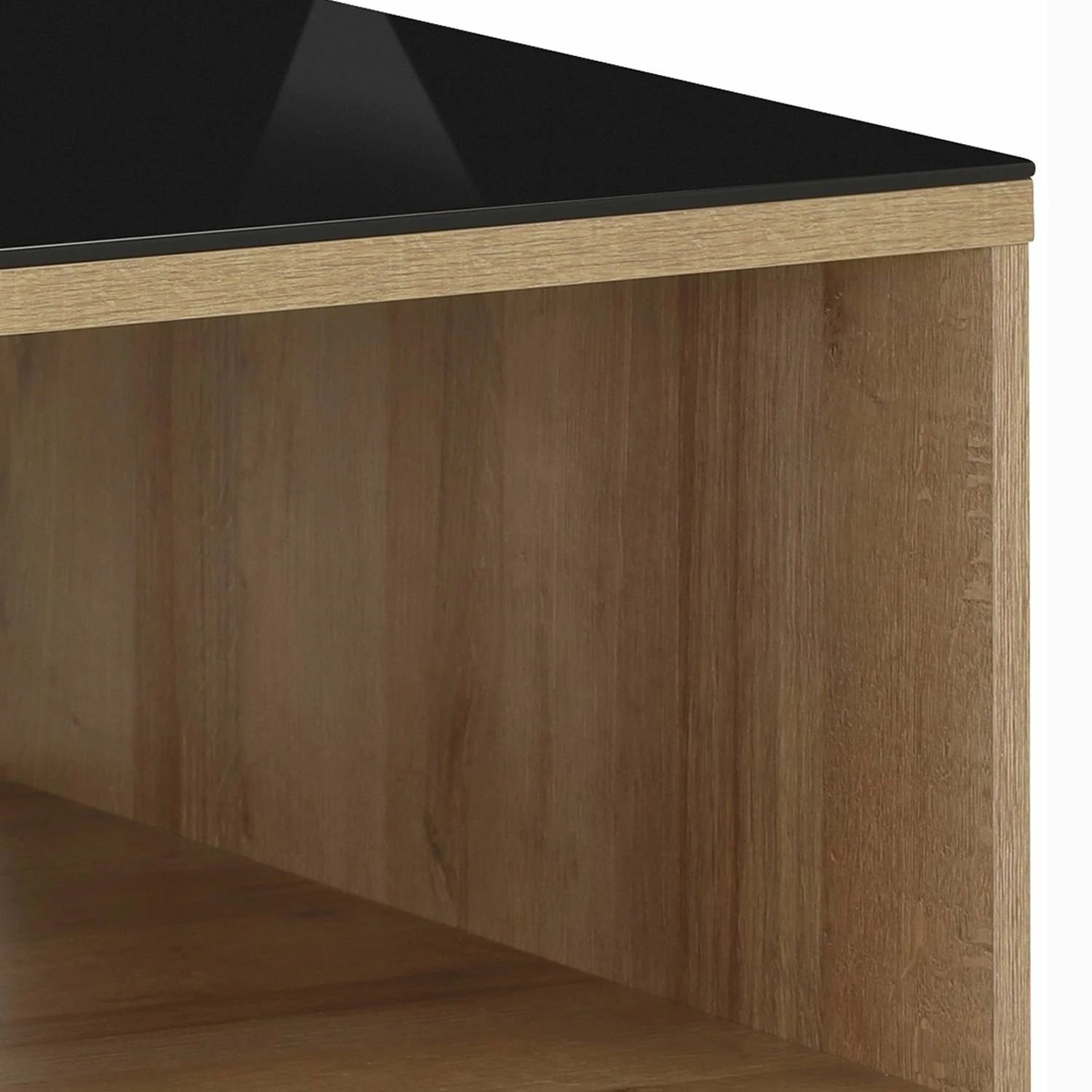 Maja Möbel Table basse Shino - Verre noir / Imitation chêne de Riviera 6 Maja Möbel Table basse Shino - Verre noir / Imitation chêne de Riviera – Image 4