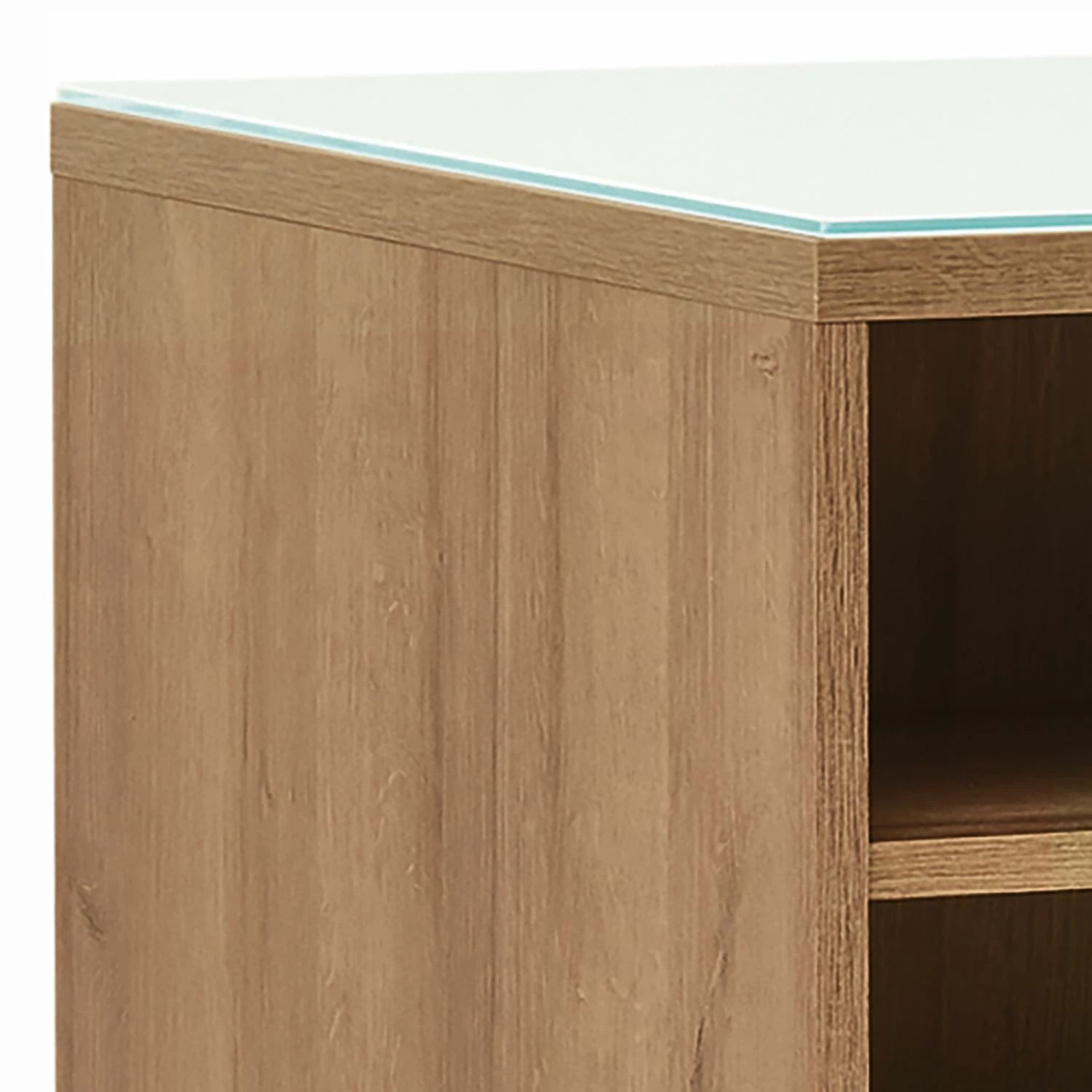 Maja Möbel Table basse Shino - Verre blanc / Imitation chêne de Riviera 6 Maja Möbel Table basse Shino - Verre blanc / Imitation chêne de Riviera – Image 4