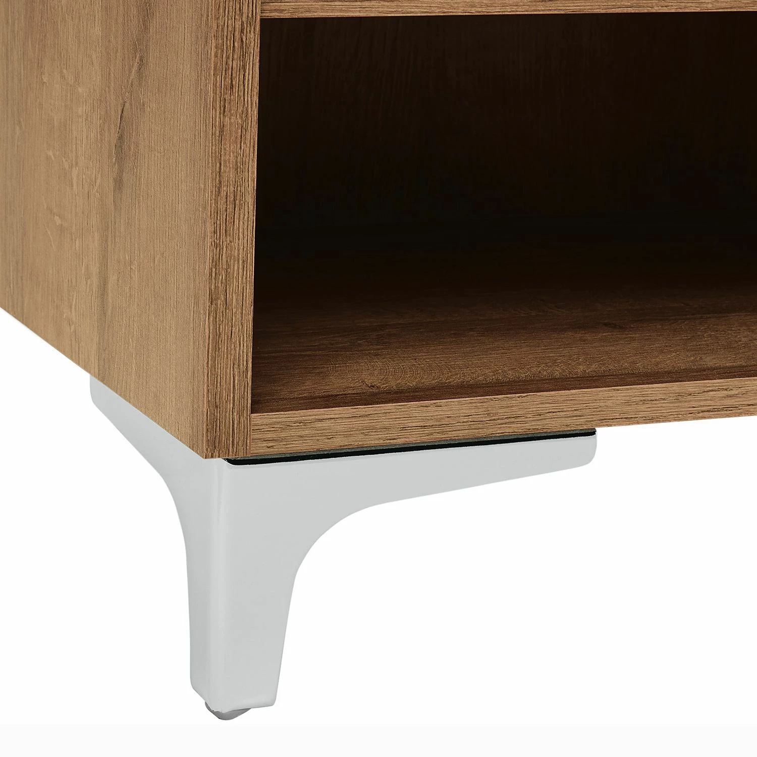 Maja Möbel Table basse Shino - Verre blanc / Imitation chêne de Riviera 7 Maja Möbel Table basse Shino - Verre blanc / Imitation chêne de Riviera – Image 5