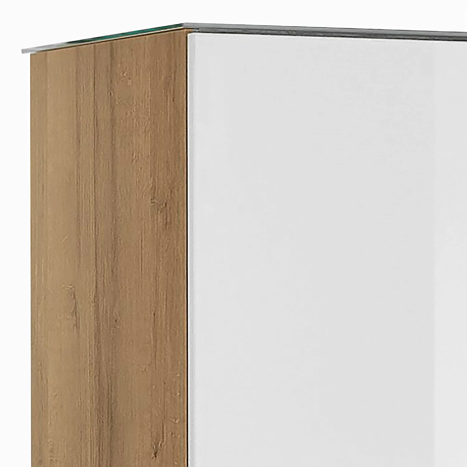 Maja Möbel Vitrine Shino - Verre blanc / Imitation chêne de Riviera 5 Maja Möbel Vitrine Shino - Verre blanc / Imitation chêne de Riviera – Image 3