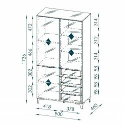 Maja Möbel Vitrine Shino - Verre blanc / Imitation chêne de Riviera 12 Maja Möbel Vitrine Shino - Verre blanc / Imitation chêne de Riviera -loftscape Boutique 1000170653 190418 12394600247 GALLERYIMAGES P000000001000170653