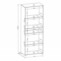 Loftscape Vitrine Charnocks I - Blanc brillant / Noir -loftscape Boutique 1000171301 190424 07575300004 GALLERYIMAGES P000000001000171301