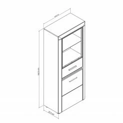 Loftscape Vitrine Charnocks I - Blanc brillant / Noir -loftscape Boutique 1000171301 190424 07575300005 GALLERYIMAGES P000000001000171301