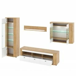 Loftscape Ensemble meubles TV Machado (4 éléments) - Blanc brillant / Imitation chêne Grandson 14 Loftscape Ensemble meubles TV Machado (4 éléments) - Blanc brillant / Imitation chêne Grandson -loftscape Boutique 1000171330 190424 07575800075 GALLERYIMAGES P000000001000171330