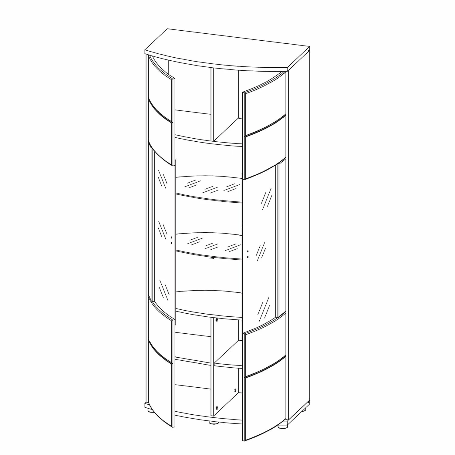 Loftscape Vitrine Mury - Blanc brillant / Anthracite 6 Loftscape Vitrine Mury - Blanc brillant / Anthracite – Image 4