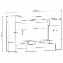 Loftscape Ensemble meubles TV Intento (4 éléments) - Blanc brillant / anthracite 27 Loftscape Ensemble meubles TV Intento (4 éléments) - Blanc brillant / anthracite -loftscape Boutique 1000171358 220304 500 SKETCH DETAILS P000000001000171358 sketch