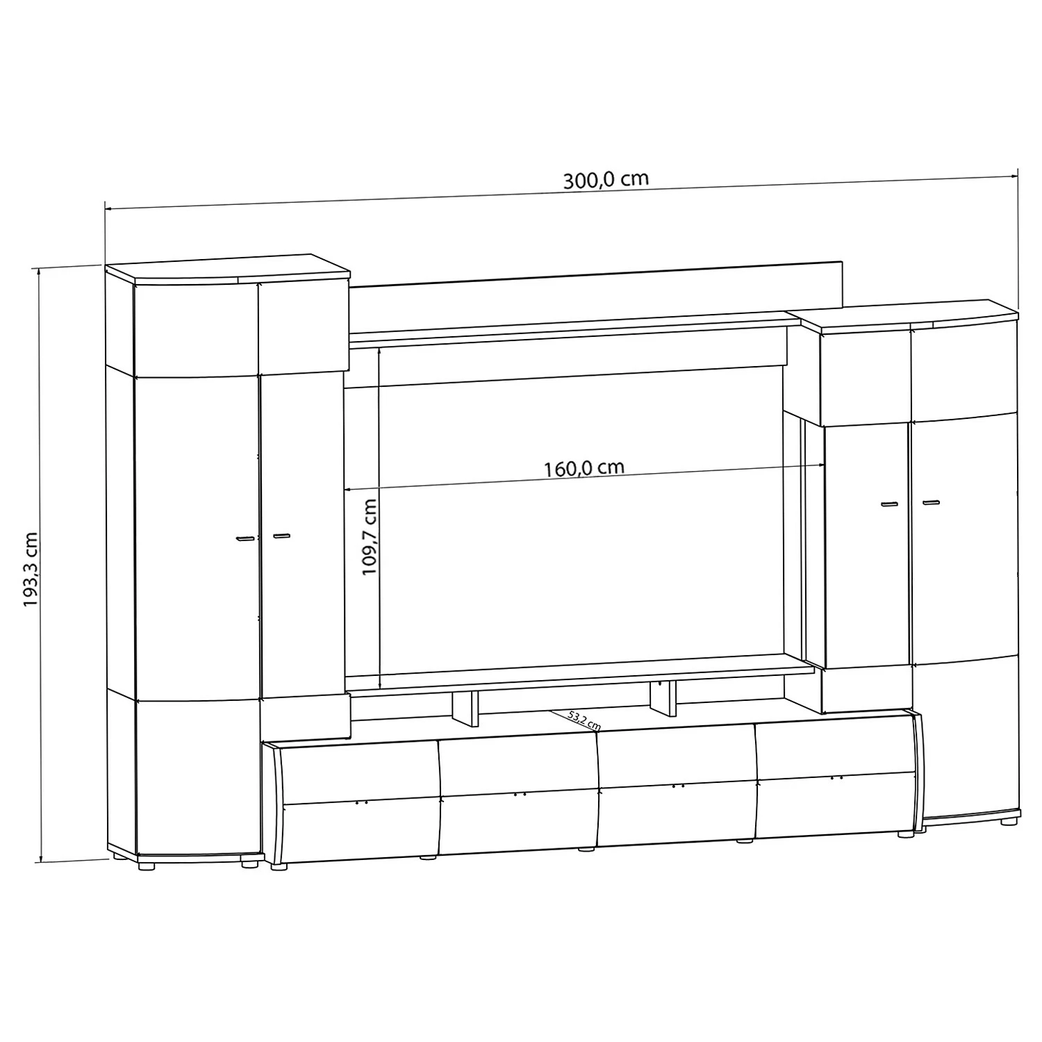Loftscape Ensemble meubles TV Intento (4 éléments) - Blanc brillant / anthracite 13 Loftscape Ensemble meubles TV Intento (4 éléments) - Blanc brillant / anthracite – Image 11