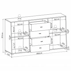 Loftscape Buffet Moitin - Noir brillant / Noir -loftscape Boutique 1000171362 190424 07580600334 GALLERYIMAGES P000000001000171362