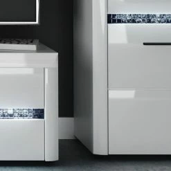 Loftscape Ensemble meubles TV Charnocks I (4 él.) - Blanc brillant / Noir -loftscape Boutique 1000171363 190424 07580600340 GALLERYIMAGES P000000001000171363