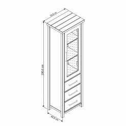 Ridgevalley Vitrine Touros II - Pin massif - Pin blanc / Gris -loftscape Boutique 1000171365 190424 07580600353 GALLERYIMAGES P000000001000171365