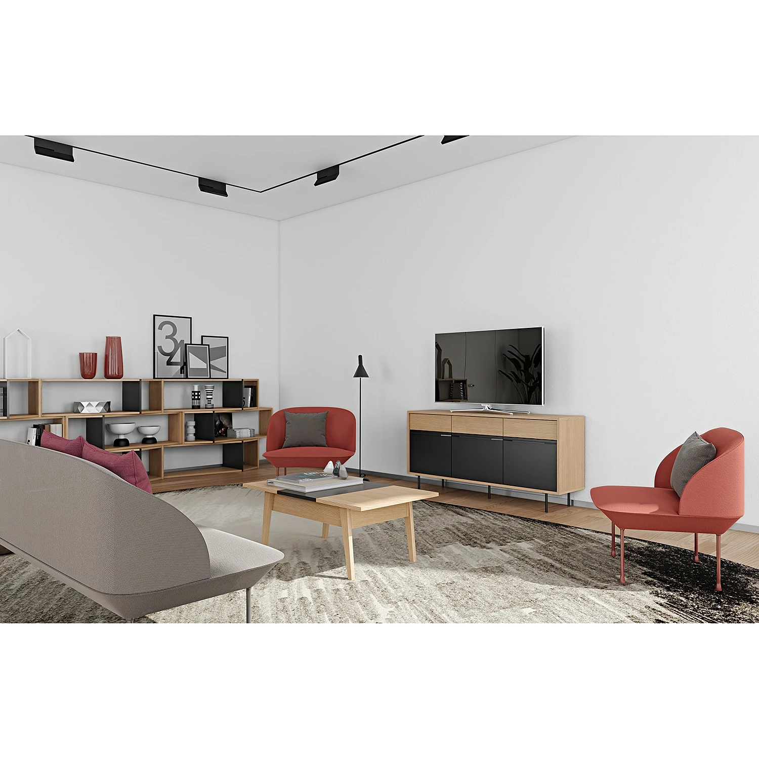 Temahome Étagère One - Chêne / Noir 5 Temahome Étagère One - Chêne / Noir – Image 3