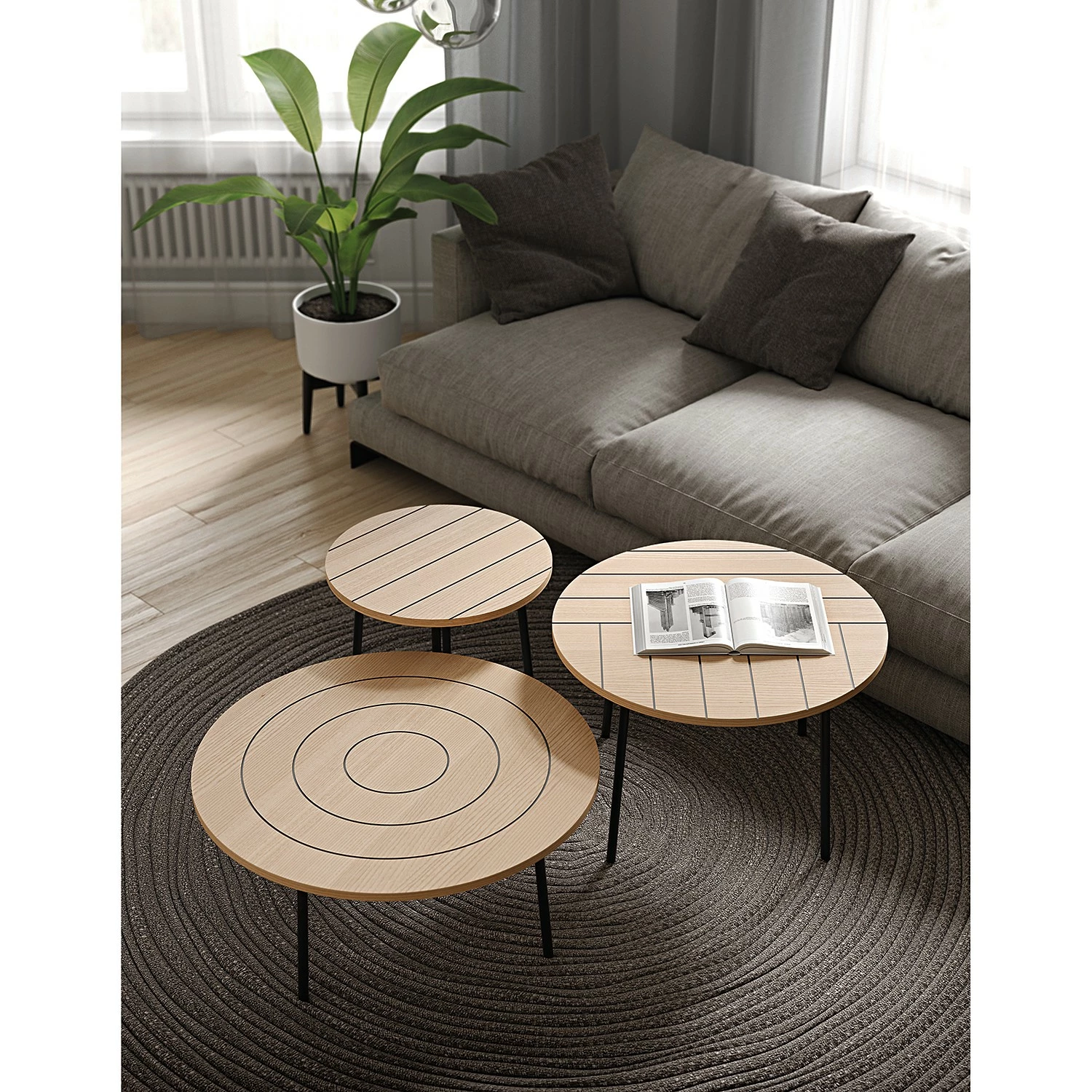Temahome Table basse Ply - Chêne clair - Diamètre : 70 cm 9 Temahome Table basse Ply - Chêne clair - Diamètre : 70 cm – Image 7