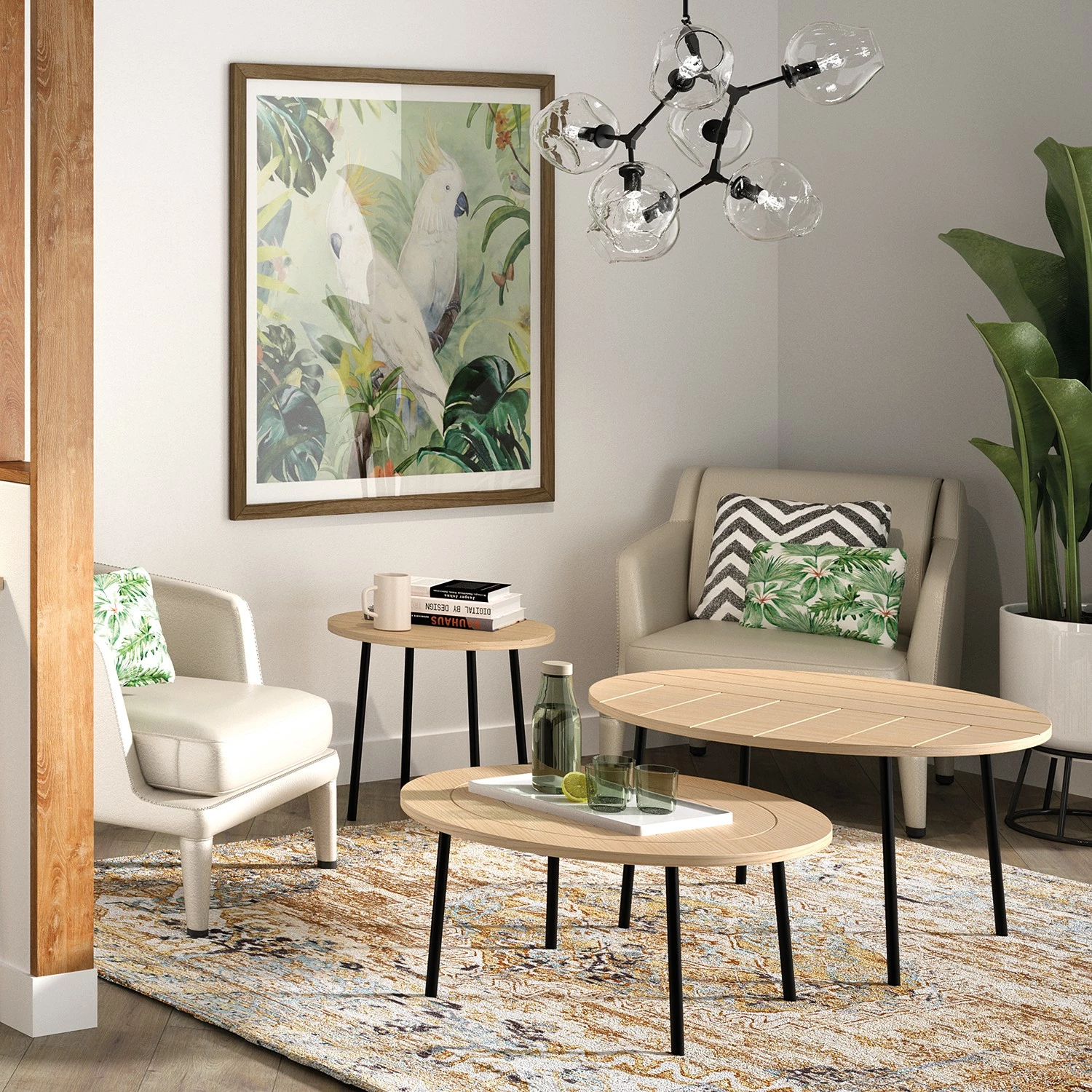 Temahome Table basse Ply - Chêne clair - Diamètre : 70 cm 4 Temahome Table basse Ply - Chêne clair - Diamètre : 70 cm – Image 2