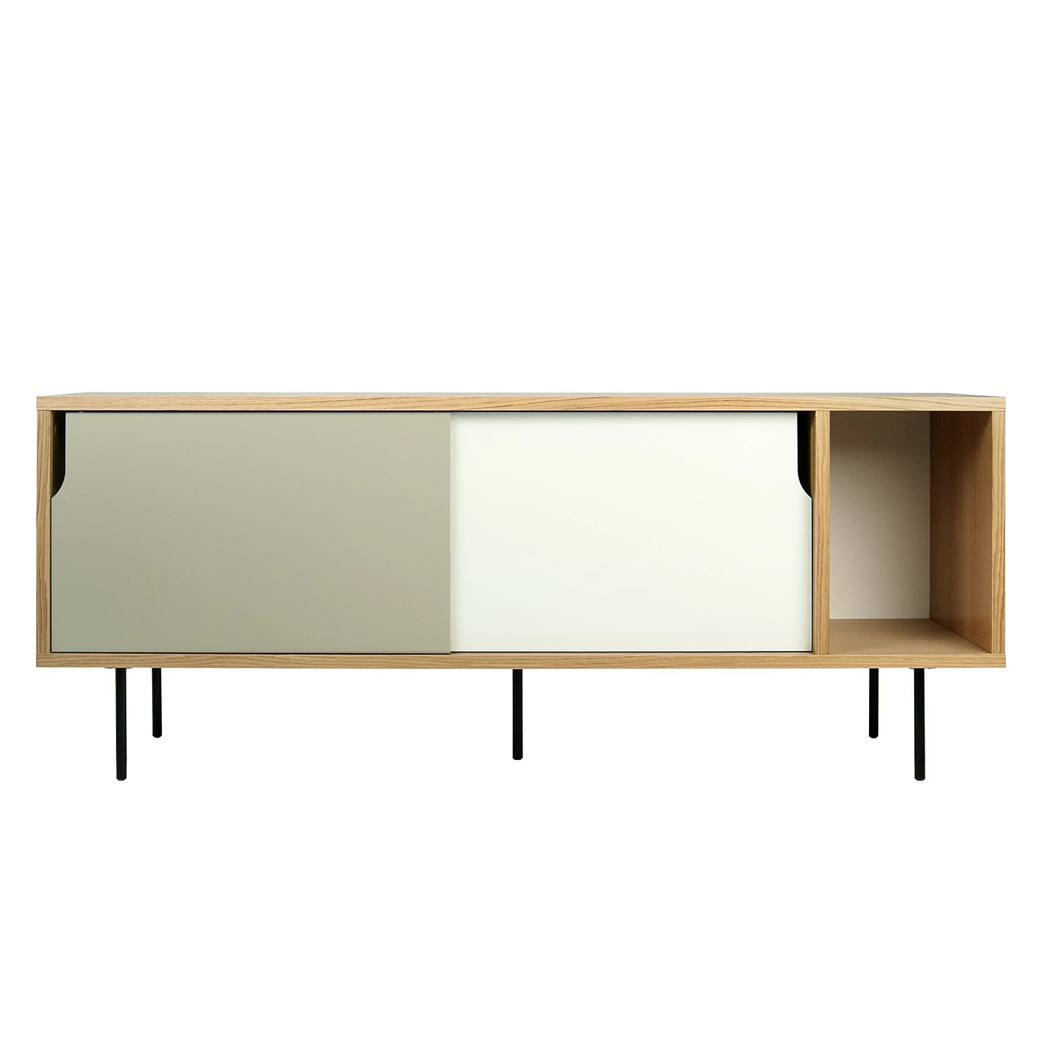 Temahome Buffet Noa II - Blanc / Gris minéral - Chêne 6 Temahome Buffet Noa II - Blanc / Gris minéral - Chêne – Image 4